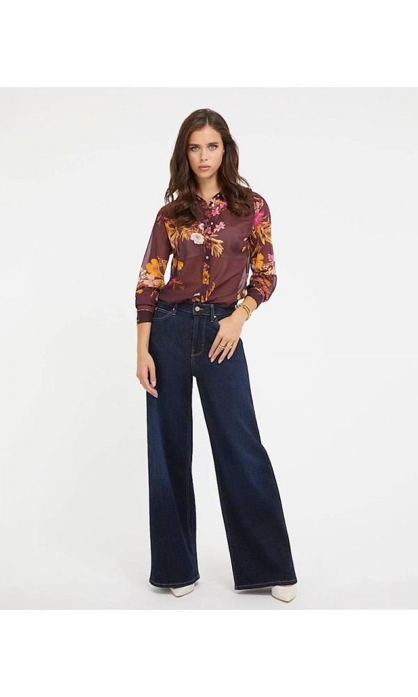 Chemisier Femme LH - Taille XL/XXL (44/46), Manches Trois-quarts, Multicolore, Occasion Très Bon état