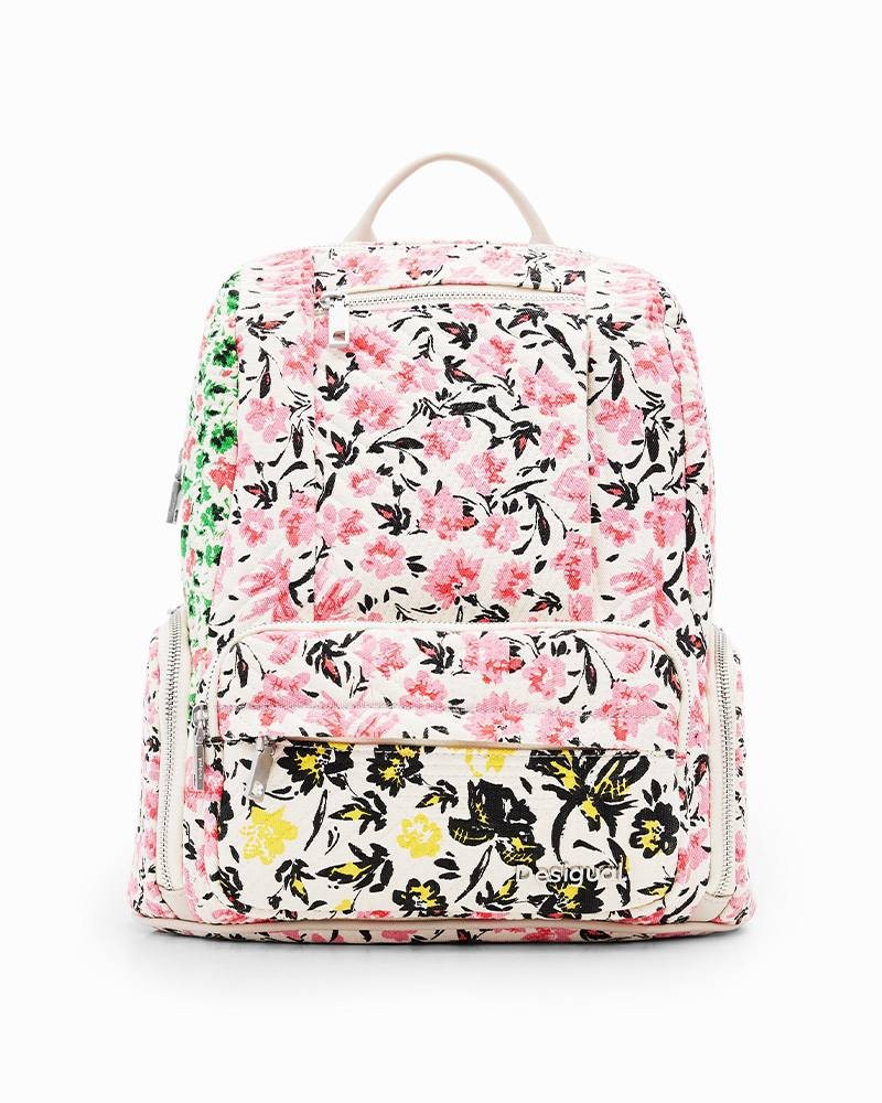 SAC A DOS M TOILE FLEURS