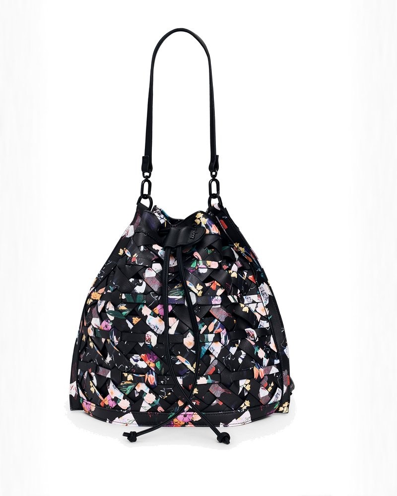 SAC À DOS MOYEN TRESSÉ FLEURS