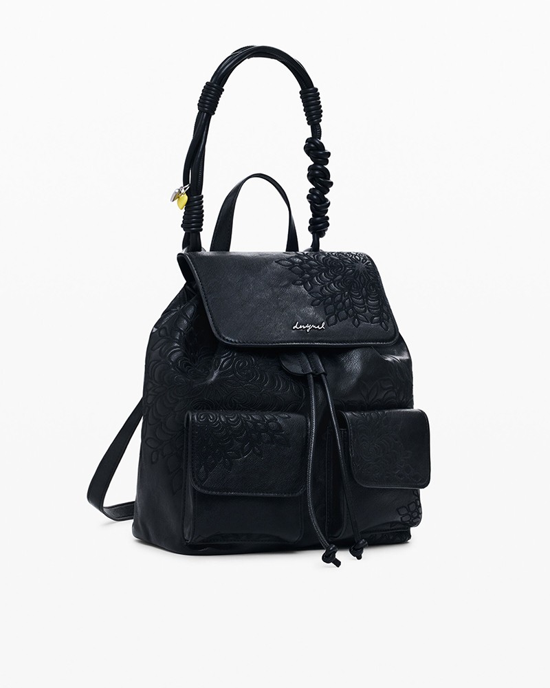 PETIT SAC À DOS BRODERIES NOIR